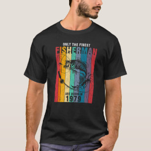 Fishing 1979 43rd Birthday 96 Years Old Fisherman T-Shirt