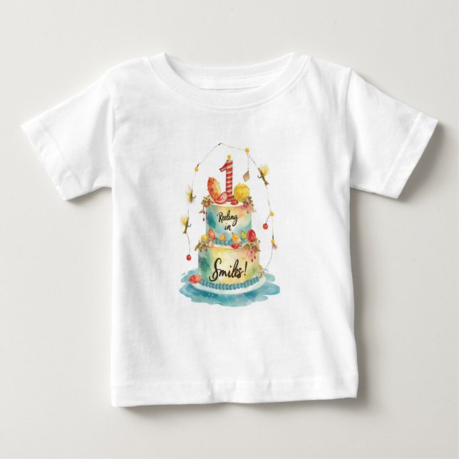 Fishing 1st Birthday  Baby T-Shirt (Front)