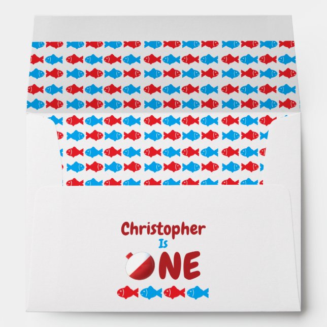 Fishing 1st Birthday Envelope (Back (Bottom))