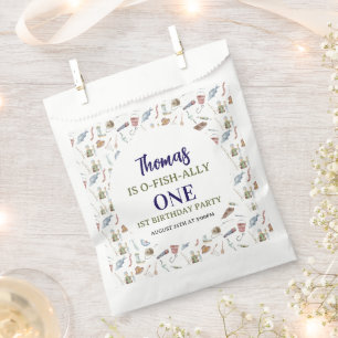 Fishing 1st Birthday   O-Fish-Ally One party Favour Bag