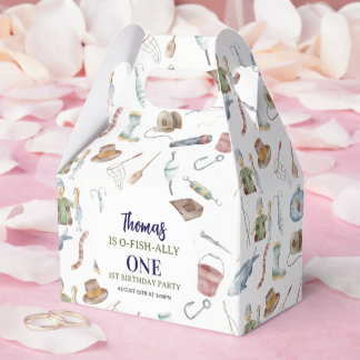 Fishing 1st Birthday | O-Fish-Ally One party Favour Box