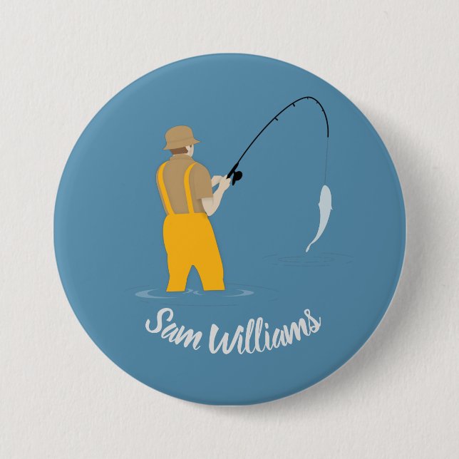 Fishing 7.5 Cm Round Badge (Front)