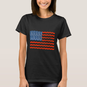 Fishing American Flag Patriotic Fishing 4th Of Jul T-Shirt