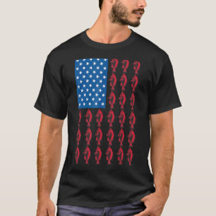 Fishing American Flag River Freshwater Fish Love F T-Shirt
