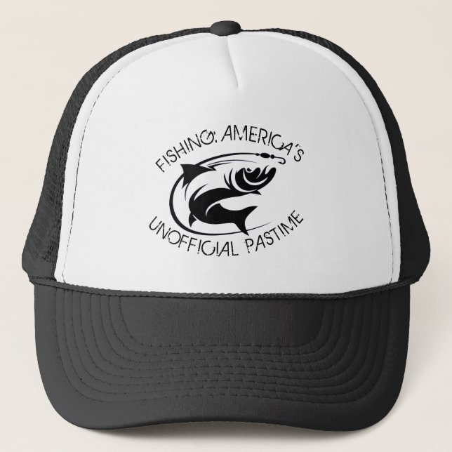 Fishing America's Unofficial Pastime Trucker Hat (Front)