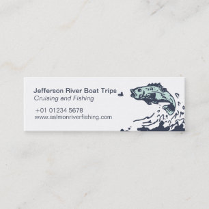 Fishing and crusing admit one skinny business card