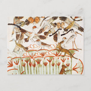 Fishing and fowling in the marshes postcard