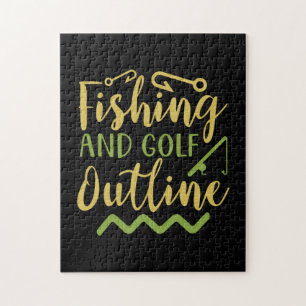 Fishing And Golf Outline Jigsaw Puzzle