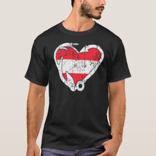 Fishing And Hunting Fish Hook Elk Antler Austrian T-Shirt
