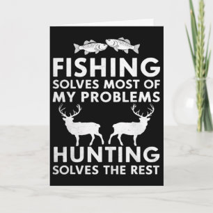 Fishing And Hunting Gifts Fathers Day Humour Hunte Card