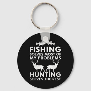 Fishing And Hunting Gifts Fathers Day Humour Hunte Key Ring