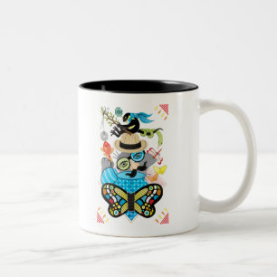 Fishing and Nose Glasses (Remake) Two-Tone Coffee Mug