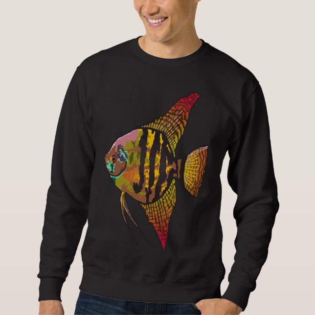 Fishing Angelfish  Sweatshirt (Front)