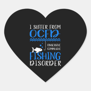 fishing angler fish fishing fishing lake           heart sticker
