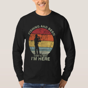 Fishing Angler Fishing And Beer For Fishermen T-Shirt