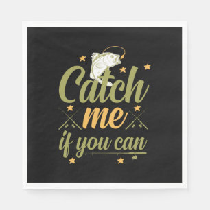 Fishing Art Catch Me If You Can Napkin