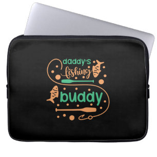 Fishing Art Daddy Fisher Friends Laptop Sleeve