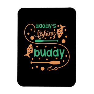 Fishing Art Daddy Fisher Friends Magnet
