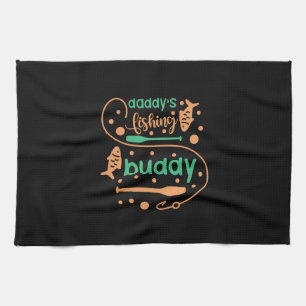 Fishing Art Daddy Fisher Friends Tea Towel