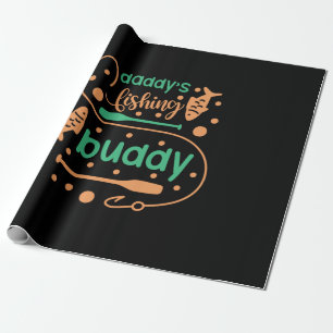 Fishing Art Daddy Fisher Friends Wrapping Paper