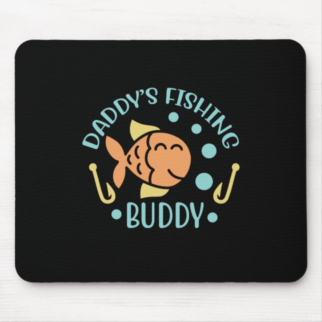 Fishing Art Daddy Fishing Friends Mouse Pad (Front)