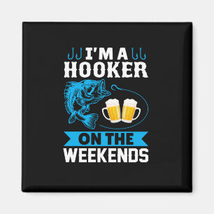 Fishing Art I Am A Fisher On The Weekend Magnet