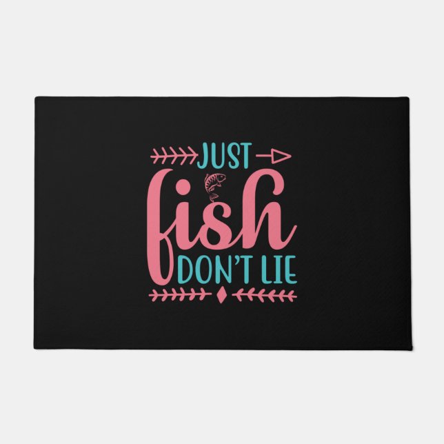 Fishing Art Just Fish Doormat (Front)