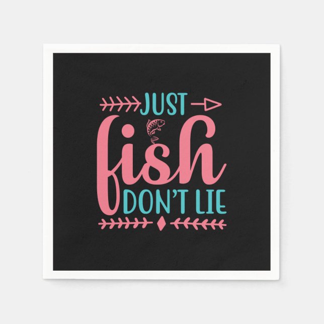 Fishing Art Just Fish Napkin (Front)