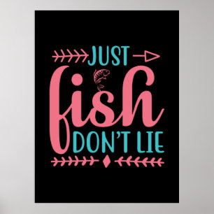 Fishing Art Just Fish Poster