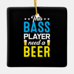 Fishing Art This Fisher Need A Beer Ceramic Ornament