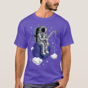 Fishing Astronaut Astrofishing Space Moon Planets T-Shirt