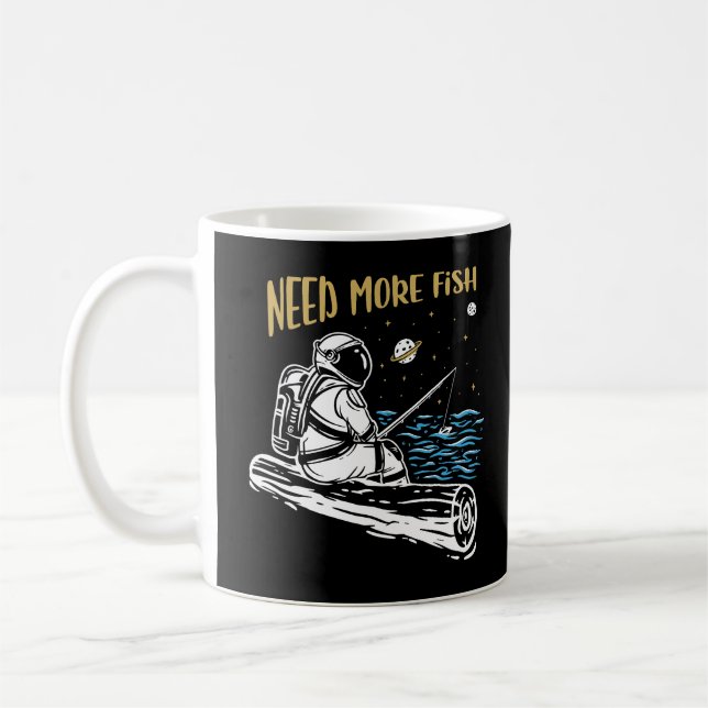 Fishing Astronaut Coffee Mug (Left)