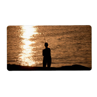 Fishing at sunset