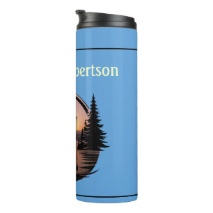 Fishing at Sunset outdoor scene Personalise Thermal Tumbler