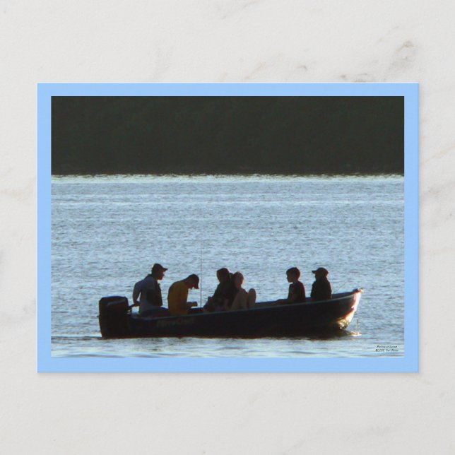 Fishing at Sunset Postcard (Front)