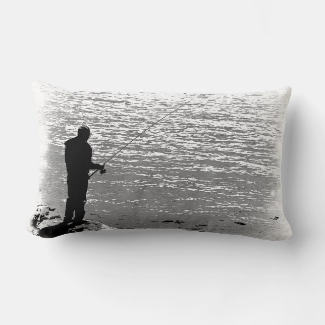 Fishing at the Lake Lumbar Cushion (Front)