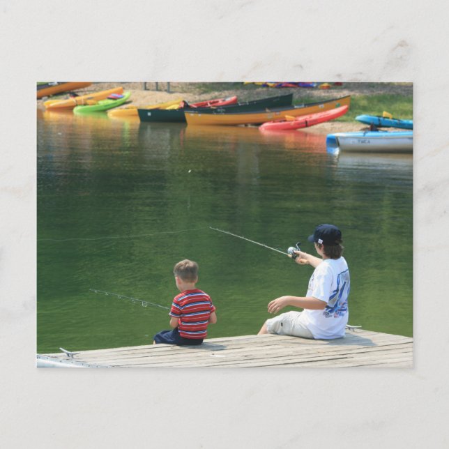 "Fishing at the Lake" Photography Postcard (Front)