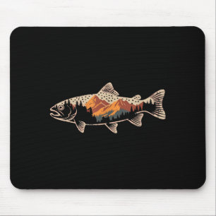 Fishing B Fish Mountain Star Fisherman Art Men Wom Mouse Pad
