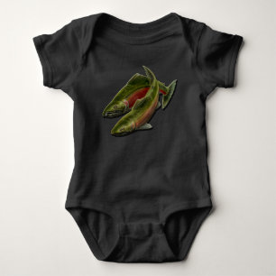 Fishing Baby Shirts Coho Salmon Baby Creeper Gifts