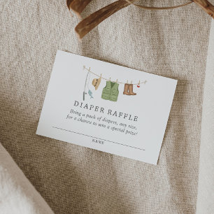 Fishing Baby Shower Diaper Raffle Ticket Enclosure Card