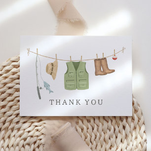 Fishing Baby Shower Thank You Card