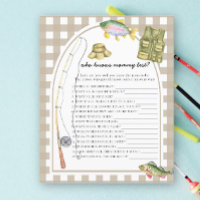 Fishing baby shower - Who knows mummy best