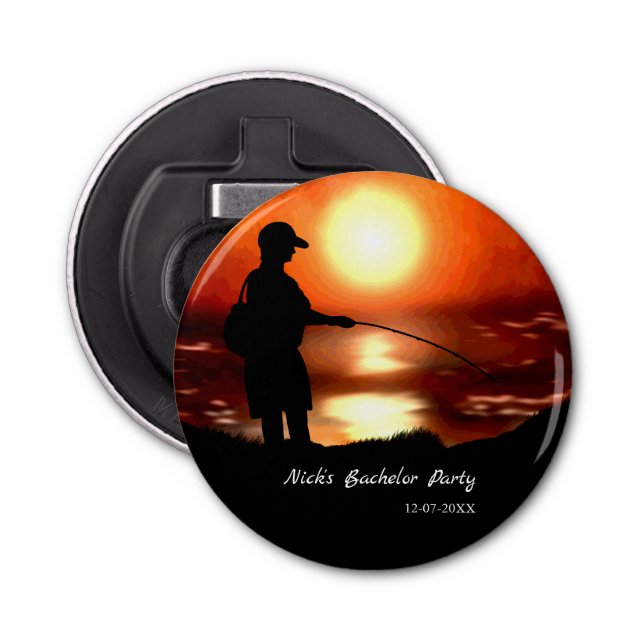 Fishing bachelor party Fishing lover Fishing party Bottle Opener (Front)