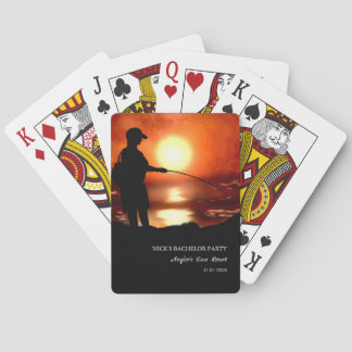 Fishing bachelor party Fishing lover Fishing party Playing Cards