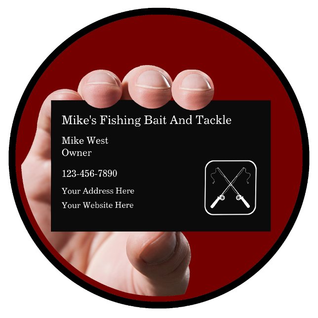 Fishing Bait Tackle Shop Retail Business Card (Creator Uploaded)