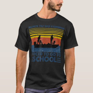 Fishing Bass Fish Fisherman Kids Born To Go Fishin T-Shirt