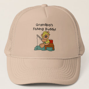 Fishing-Bear Grandpa's Fishing Buddy Tshirts Trucker Hat