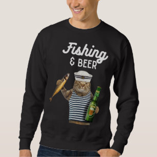 Fishing & Beer  Cat Sweatshirt