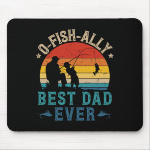 Fishing Best Dad Ever Ofishally Sunset Fisherman Mouse Pad