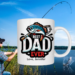 Fishing Best Dad Father's Day Personalised    Coffee Mug